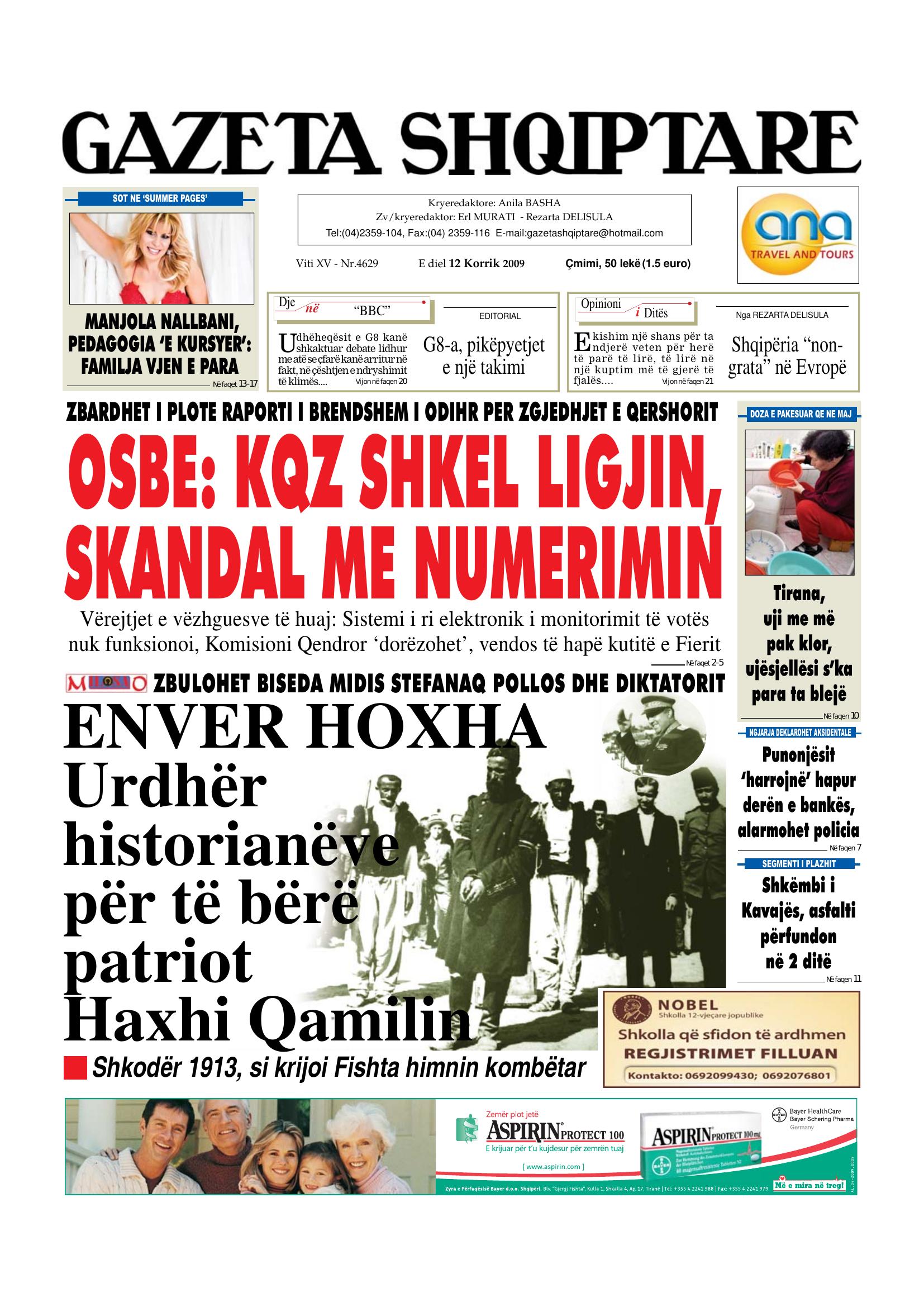 Gazeta Shqiptare 2009-07-12